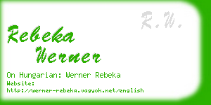 rebeka werner business card